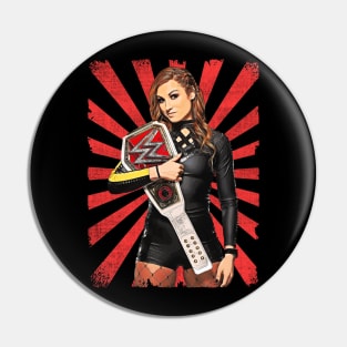 Becky Lynch Wrestling Vintage Fan Art Pin