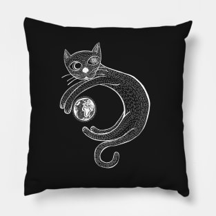 The Universe is a Cat (White) Pillow