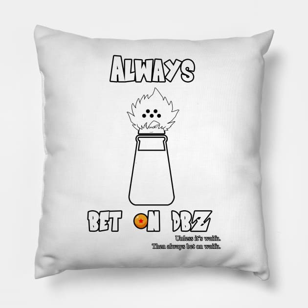 Always Bet On DBZ Pillow by SiriusLee