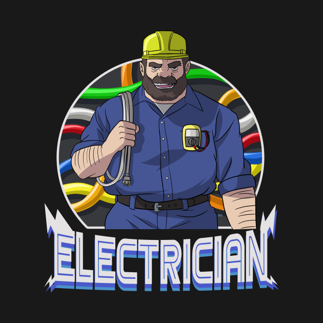 I Love Being An Electrician Dad by Noseking