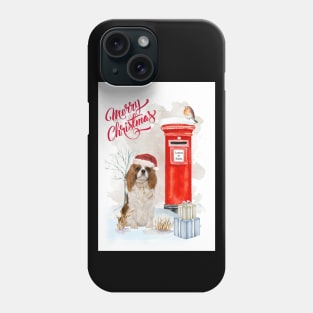 Cavalier King Charles Spaniel Merry Christmas Santa Dog Phone Case