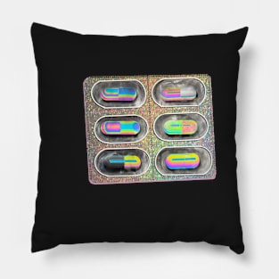 Rainbow Glitter Pills Pillow