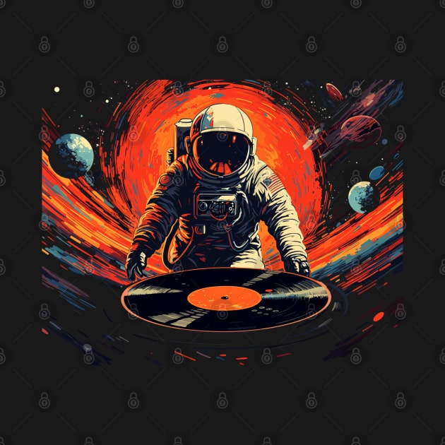 Astronaut Outer Space Vinyl Music DJ Gifts Funny Space by KsuAnn