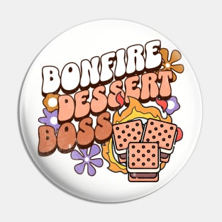 Bonfire Dessert Boss S'mores Camping Pin