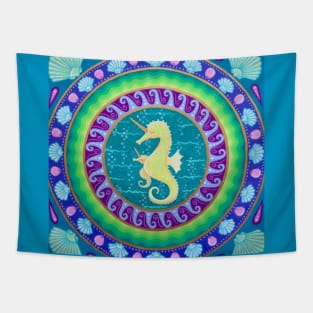 Magical Unicorn Seahorse Tapestry