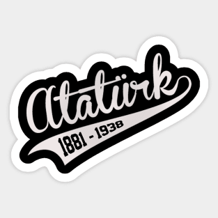 Mustafa Kemal Atatürk Sticker Personalized Desired Text Vinyl