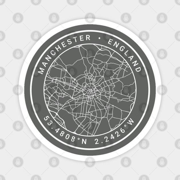 Manchester Map Magnet by Ryan-Cox