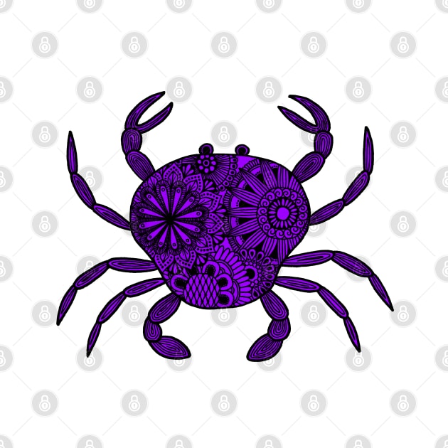 Mandala Crab (purple and black) by calenbundalas