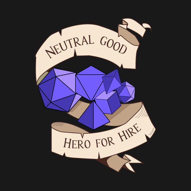 Tabletop RPG - Games Master - Neutral Good Hero For Hire by MeepleDesign