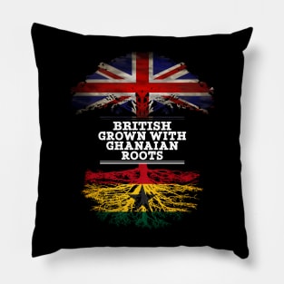 British Grown With Ghanaian Roots - Gift for Ghanaian With Roots From Ghana Pillow