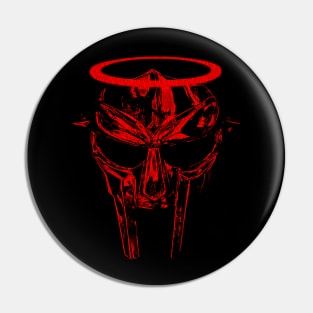 MF Doom Mask Angel Red Pin