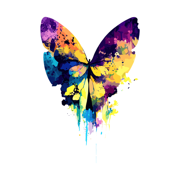 Butterfly Wild Nature Animal Colors Art by Cubebox