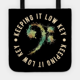 Bass Clef Retro - Keeping It Low Key Funny Music Lovers Gift Tote