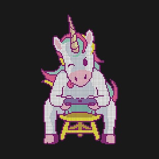 Pixel Gamer Unicorn - low-bit graphics - gift T-Shirt