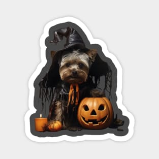 Yorkshire terrier Halloween Magnet