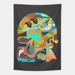 National Park Illustration Tapestry