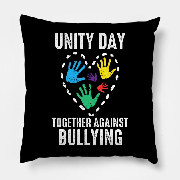 together against bullying orange anti bully unity day kids Pillow by DonVector