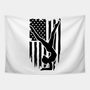 American Flag Gymnastic Shirt Tapestry