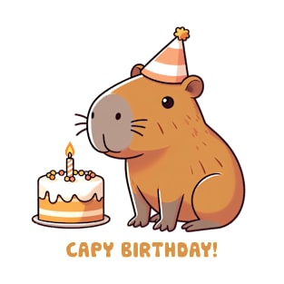 Cappy Capy Birthday Capybara T-Shirt