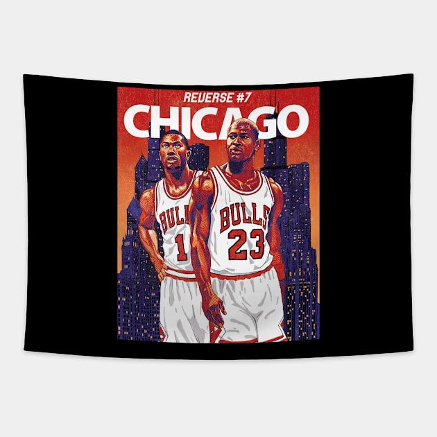 BASKETBALLART - JORDAN CHICAGO Tapestry by JORDAN-ART23