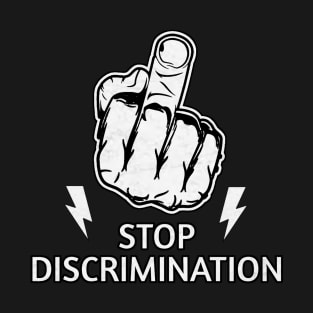 Stop discrimination grey hand T-Shirt