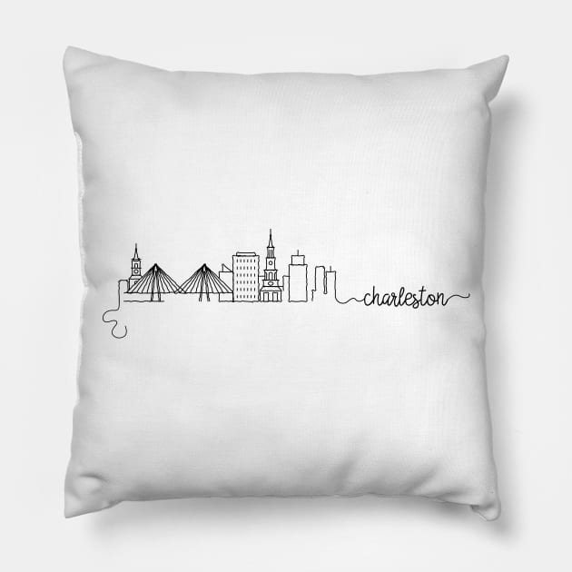 Charleston City Signature Pillow by kursatunsal