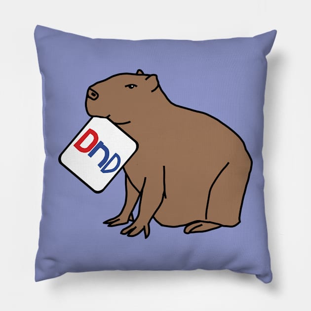 DND Capybara say Do not Disturb I am Gaming Pillow by ellenhenryart