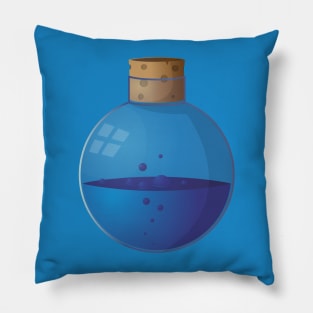 Glass Bottle Cartoon Style Pillow