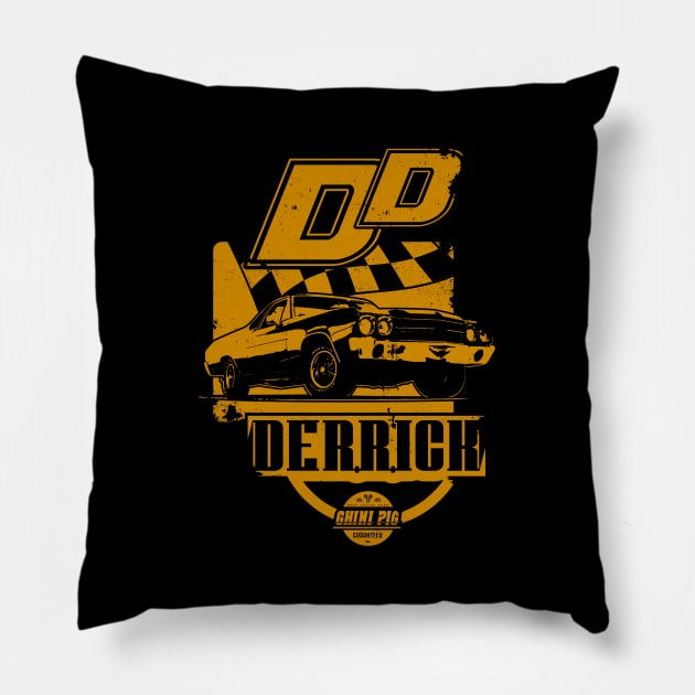DERRICK (OCHER) Pillow by GhiniPig