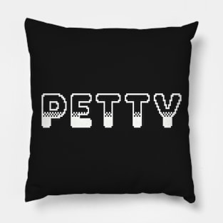 Petty Classic Video Game Graphic White Pillow