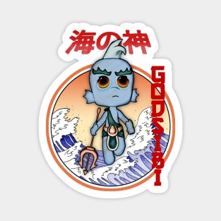 Chibi Japanese Style Poseidon Magnet