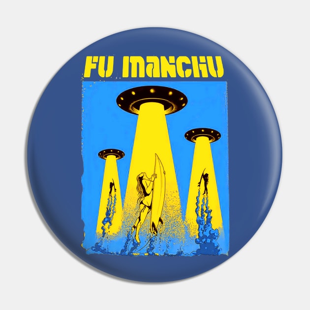 Fu Manchu Pin by CosmicAngerDesign