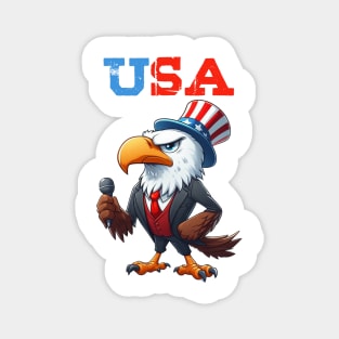 USA Bald Eagle Illustration Magnet