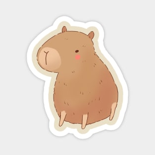 Cute capybara illustration Magnet