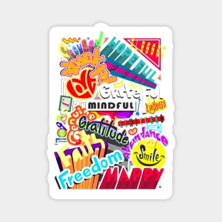 Positive Words DOODLE Magnet