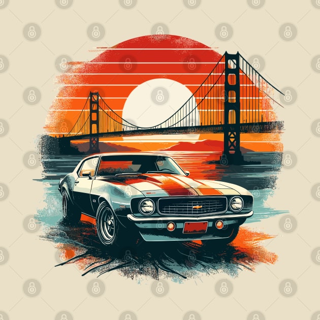 Chevy camaro, Golden Gate Bridge by Vehicles-Art