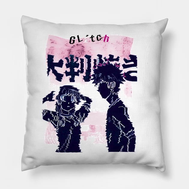 GLITCHED V1 Pillow by riventis66