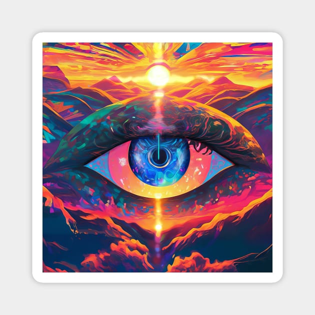 eye of unvrs Magnet by @Isatonic