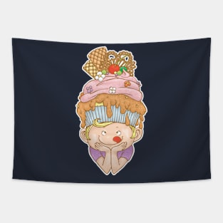 Cupcake on Top of My Head Tapestry