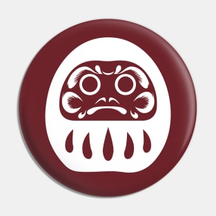 Japanese White Daruma Pin