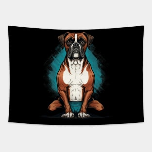 Boxer yoga Tapestry