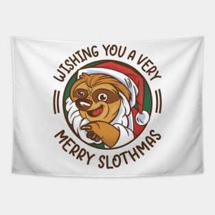 Wishing You a Very Merry Slothmas // Christmas Sloth Tapestry