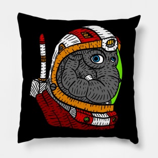 oli the space elephant, astronaut oli. Pillow