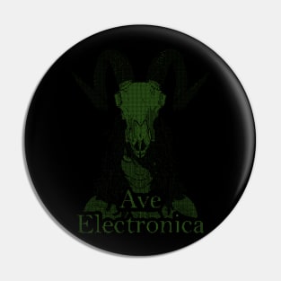 ASCii Savage Girl - Ave Electronica (Green) Pin