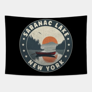 Saranac Lake New York Sunset Tapestry