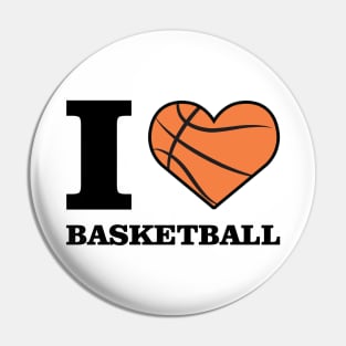 I Love Basketball Pin