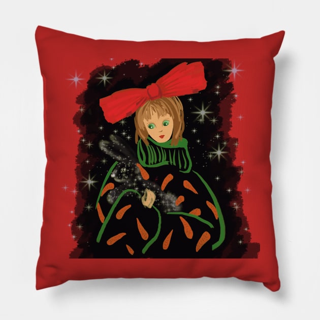 black rabbit new year Pillow by Ganna_Panna