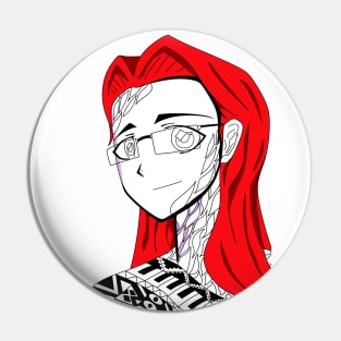 red haired woman ecopop Pin