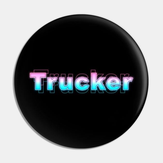 Trucker Pin by Sanzida Design