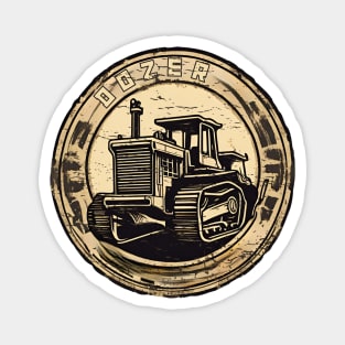 Vintage Dozer Magnet